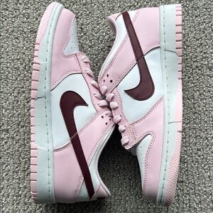 NEW Nike Dunk Low Pink Foam Red White (GS) Women Size 7.5 Shoes 2022 Valentine
